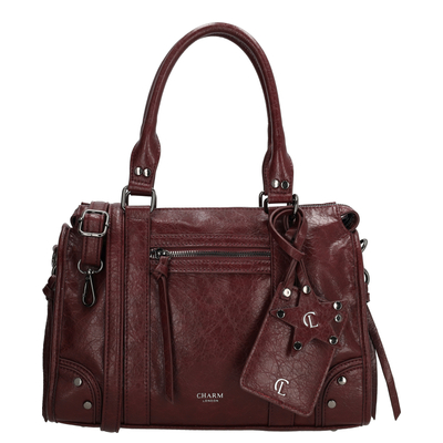 Charm London Berlin Handtas - afneembare schouderriem - bordeaux