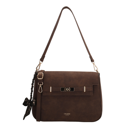 Charm London The Hamptons Village Crossbody Schoudertas donkerbruin