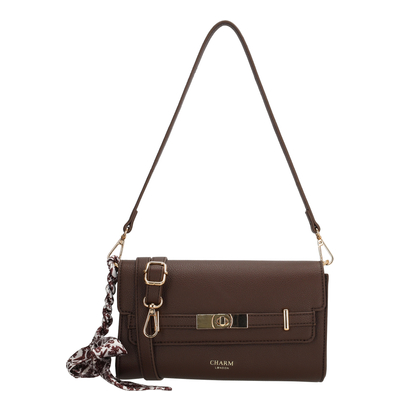 Charm London The Hamptons Crossbody Schoudertas donkerbruin
