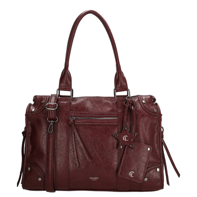 Charm London Berlin Laptopschoudertas - 15.6" laptopvak - bordeaux