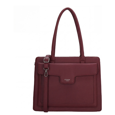 Charm London Monaco Shopper - afneembare schouderriem - bordeaux