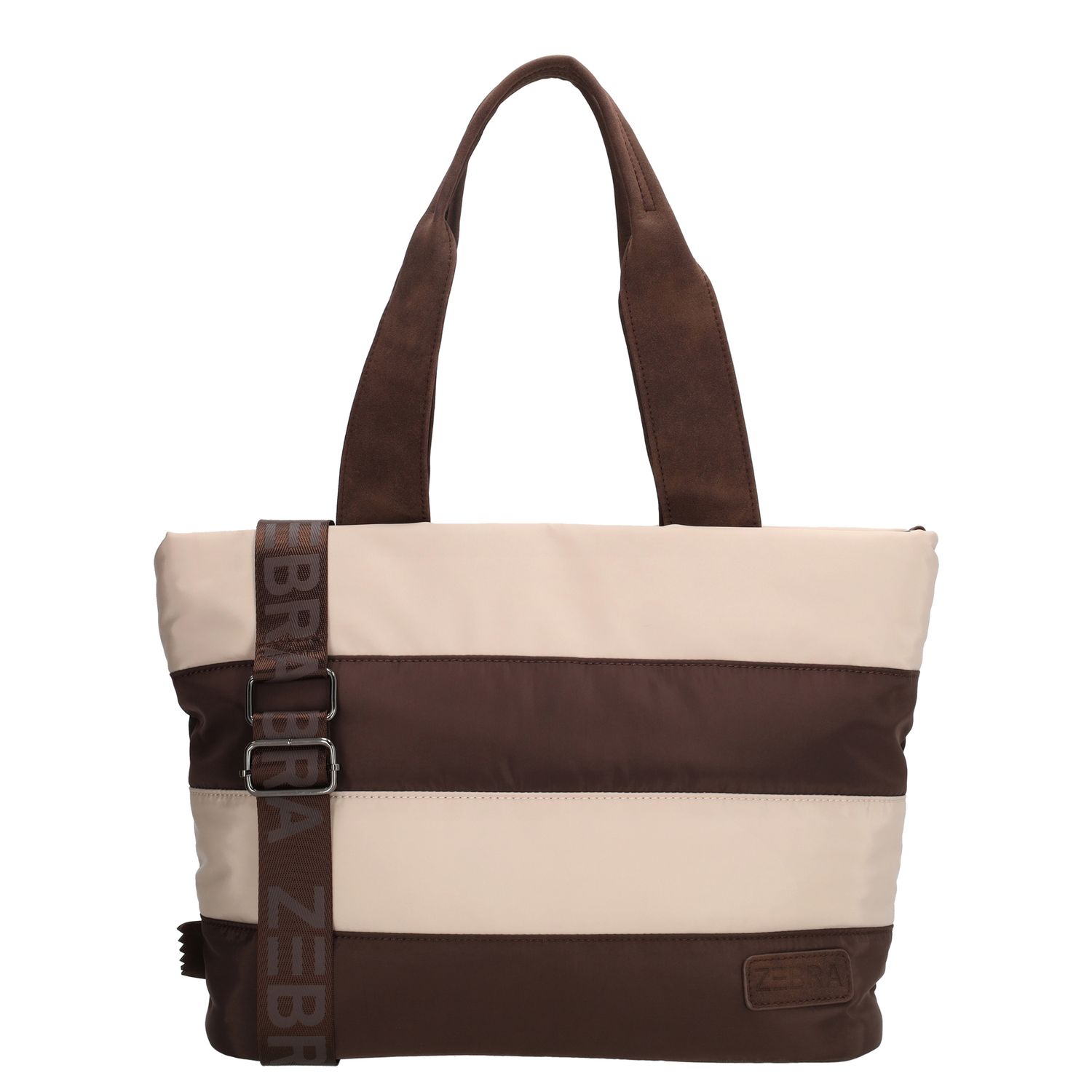 Zebra Trends shopper bruin, beige en multicolor