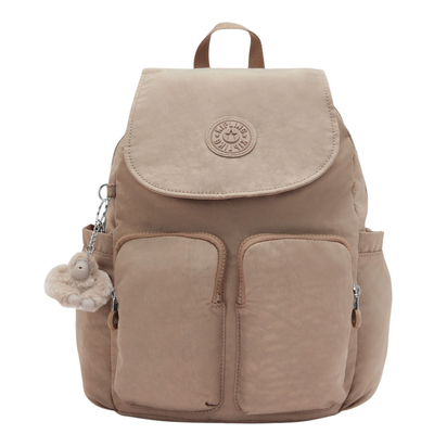 Kipling City Pocket S Rugzak tan beige