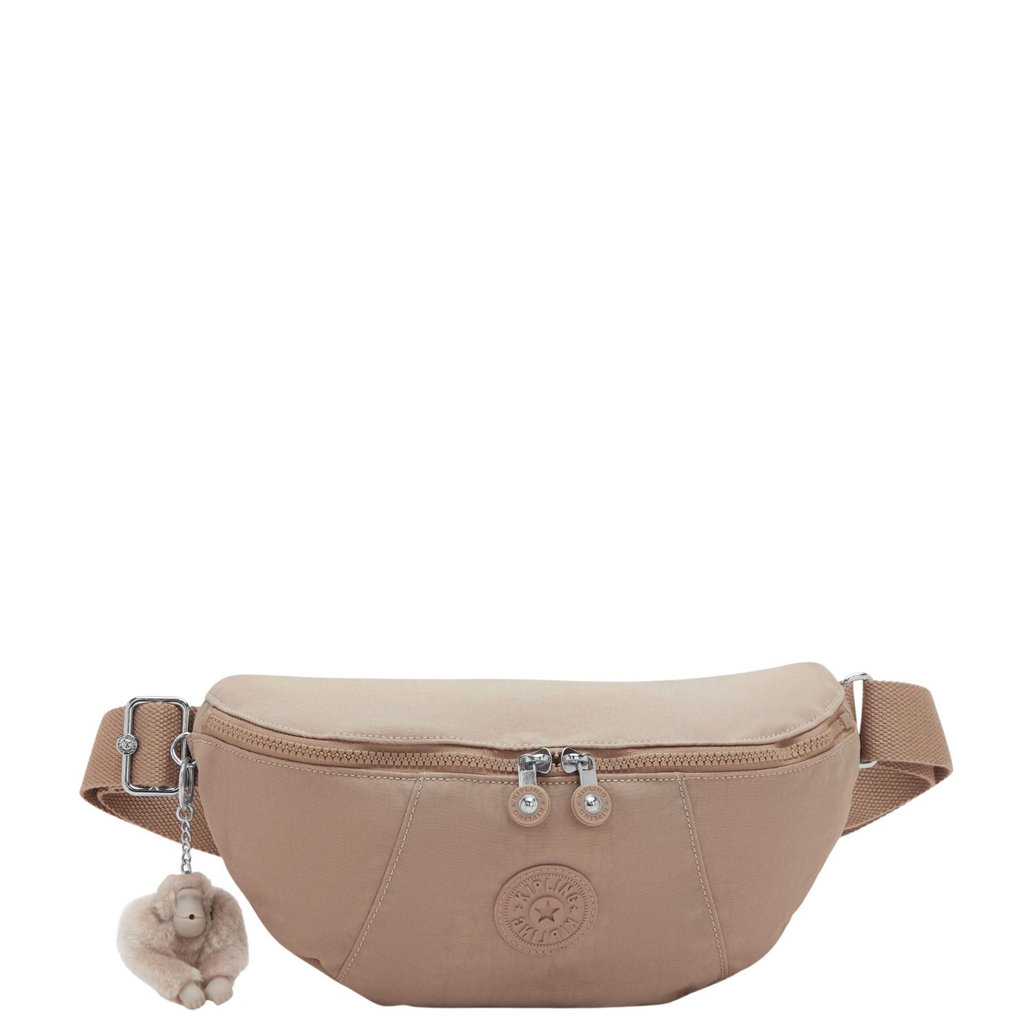 Kipling crossbodytas bruin en beige
