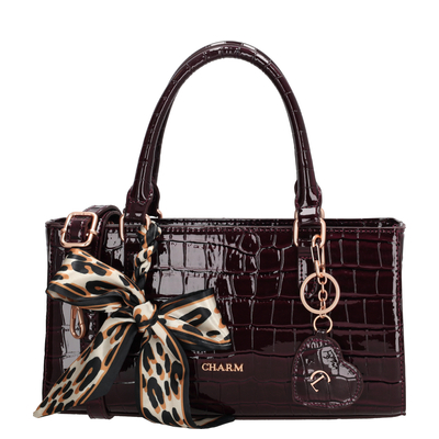 Charm London Knightsbridge Handtas - afneembare schouderriem - bordeaux