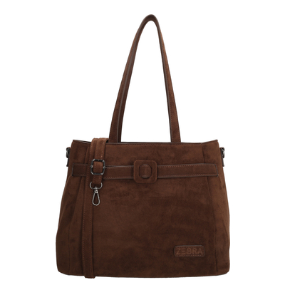 Zebra Trends Davina Shopper - afneembare schouderriem - donkerbruin