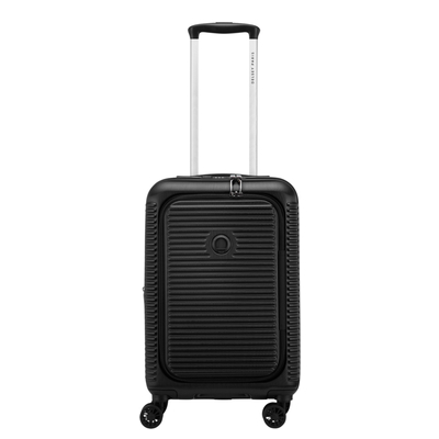 Delsey Freestyle Handbagage Spinner 55 cm - met vooropening - Uitbreidbaar 36/39 liter - 55x35x23/25 cm - zwart