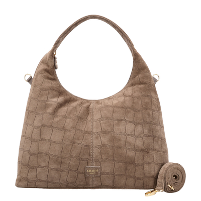 Charm London Cairo Shopper - afneembare schouderriem - donkertaupe