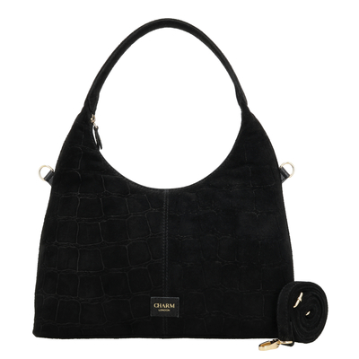 Charm London Cairo Schoudertas - afneembare schouderriem - zwart