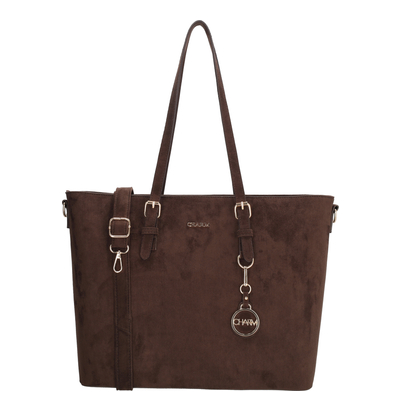 Charm London Las Vegas Shopper - 15.6" laptopvak - afneembare schouderriem - donkerbruin