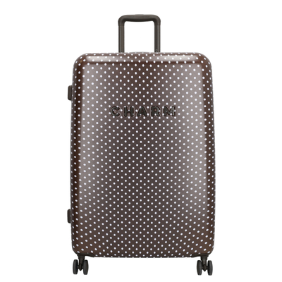 Charm London Capetown Spinner 76 cm - 111 liter - 76.5x51x28.5 cm - dots white dark brown