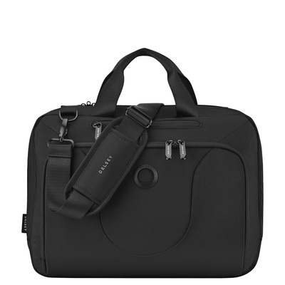 Delsey DLC 2.0 Laptop Schoudertas - 15.6" laptopvak - zwart