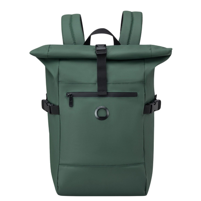 Delsey Element 2.0 Dagrugzak - met roll-top sluiting - met 15.6" laptopvak - groen