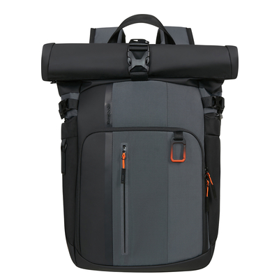 Samsonite Biz2Go 2.0 Rolltop Rugzak - Uitbreidbaar 20/26.5 liter - 15.6" laptopvak - graphite/apricot