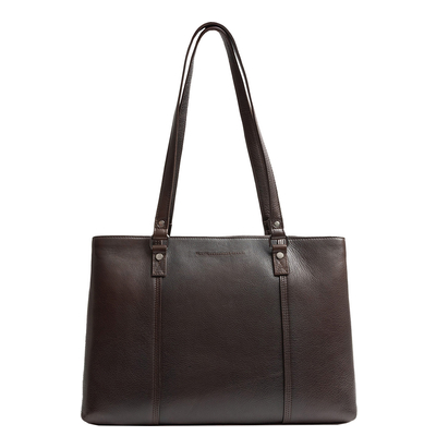 The Chesterfield Brand Alverino Schoudertas - 14" laptopvak - bruin