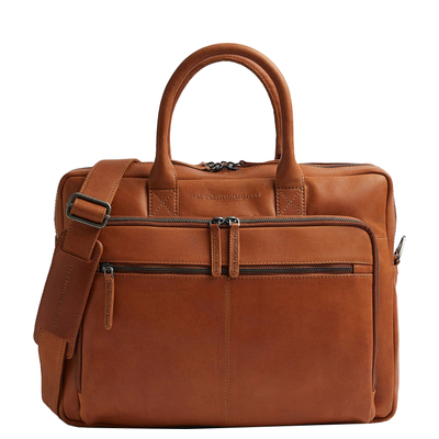 The Chesterfield Brand Tacama Laptop Schoudertas - 16" laptopvak - cognac